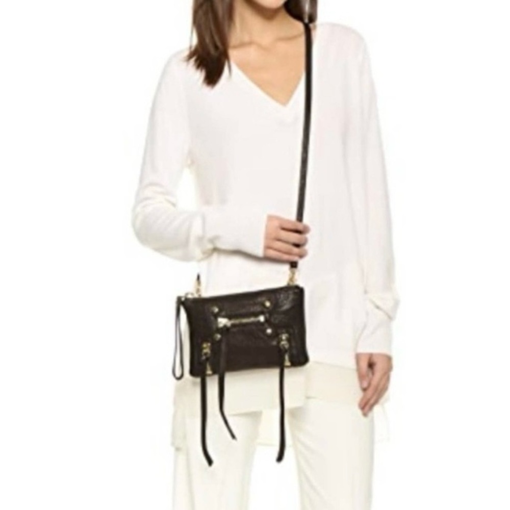 🦋SPRING SALE🦋 Botkier Black Leather Logan Wristlet Crossbody Bag